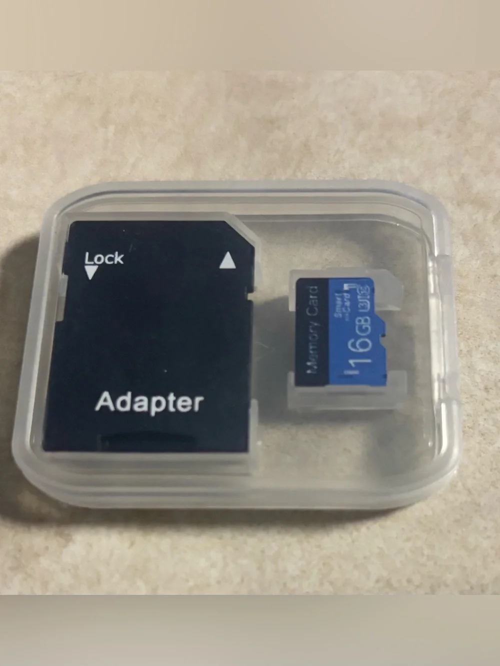SD Adapter with 16GB MicroSD Card - Black & Blue